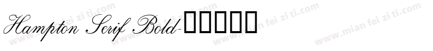 Hampton Serif Bold字体转换